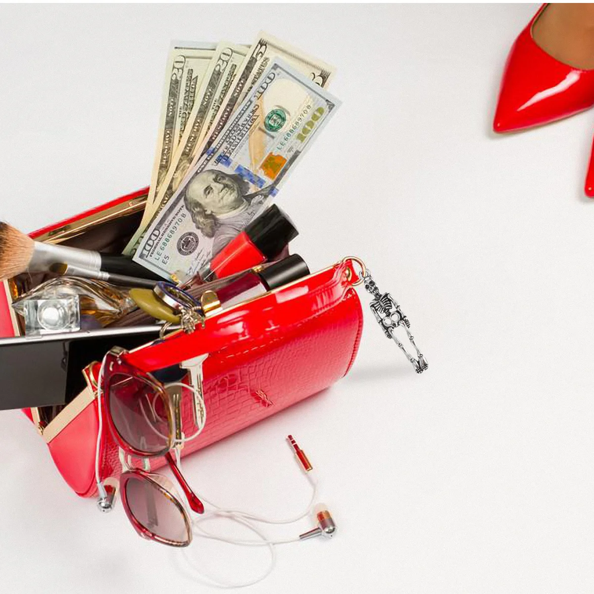 50개 빈티지 해골 펜던트 쥬얼리 제작 DIY 공예품 목걸이 팔찌 할로윈 파티 액세서리