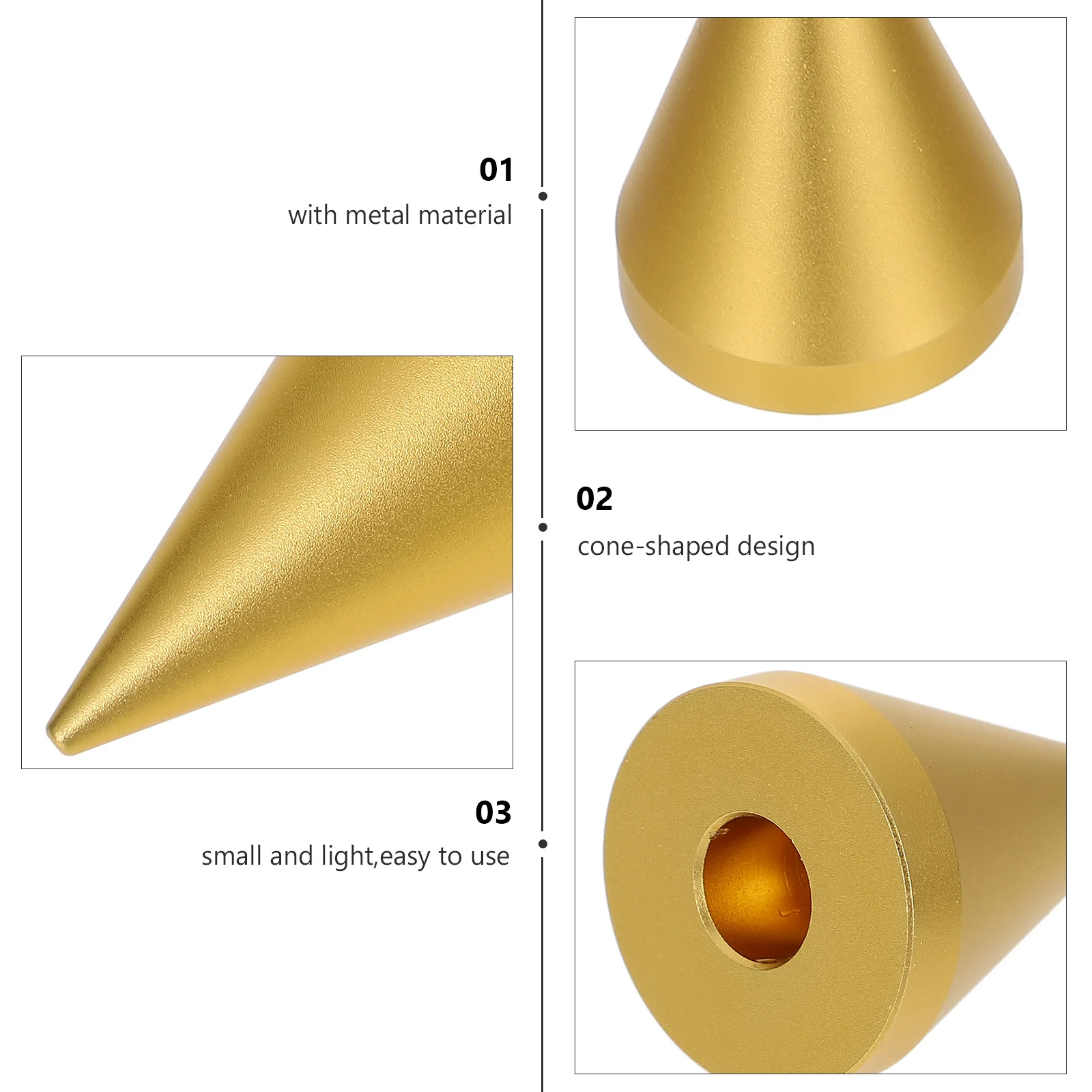 

Sturdy Metal Ring Holder Cone Jewelry Display Stand for Store Home Office Wedding Ring Storage Tower Shape Display Accessory