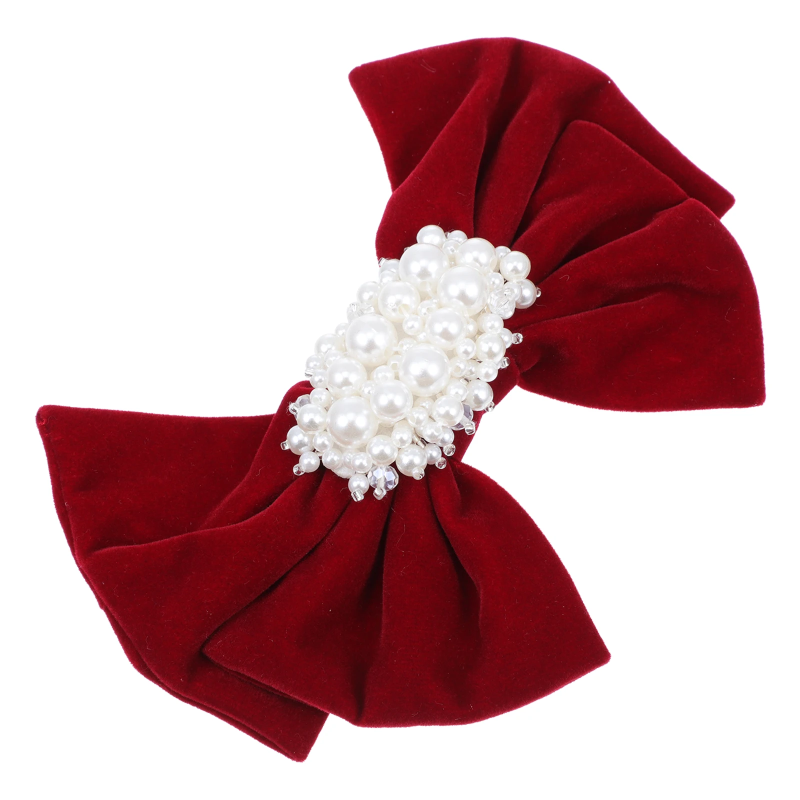 

1pcs Pearl Hairpin Lovely Bowknot Design Durable Comfortable Barrette Decorative Headdress Wedding Party Accessories