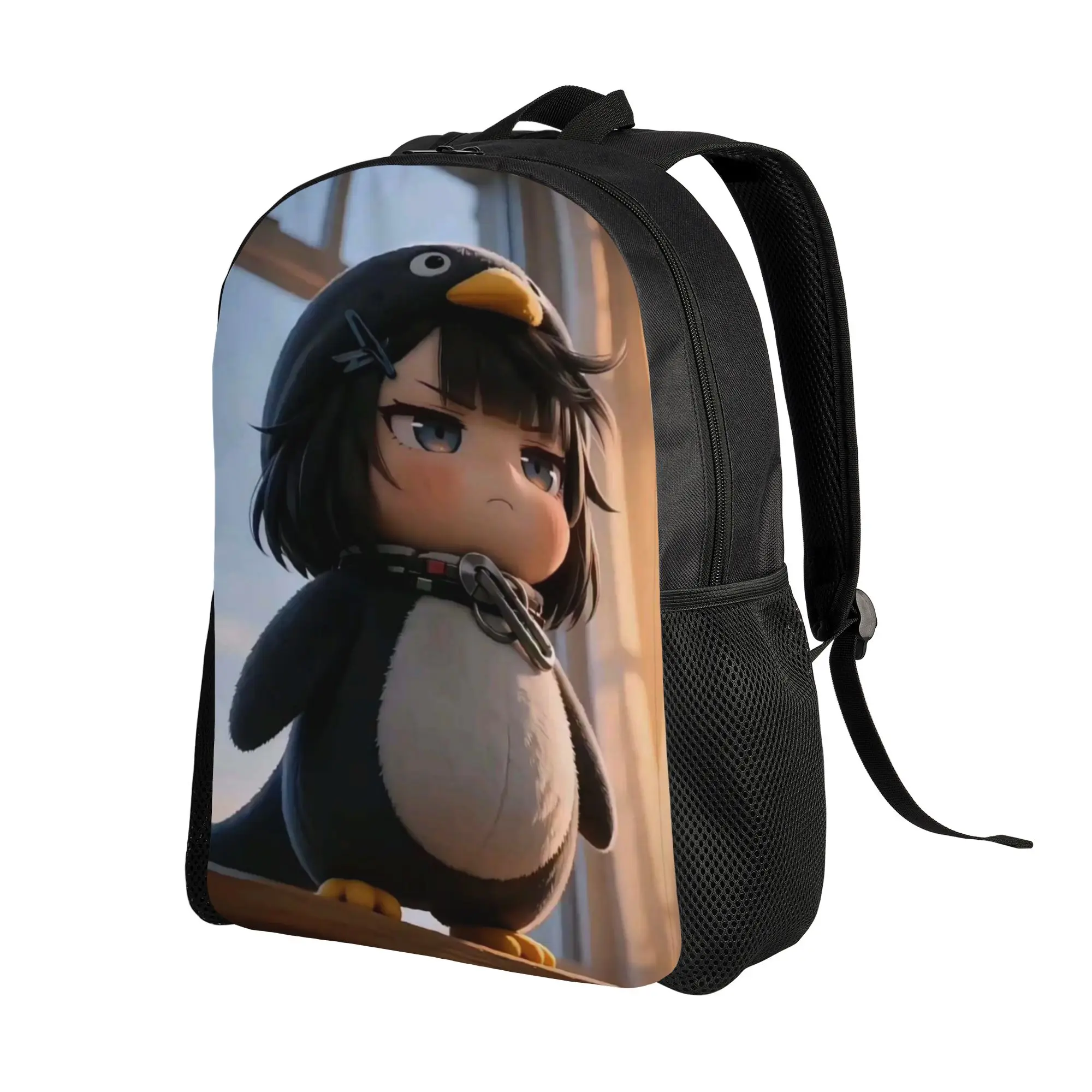 Back to school season Gugu Gaga Penguin Anime Girl On Window Ledge Schoolbag  Men Women Adult Good Quality Backpack