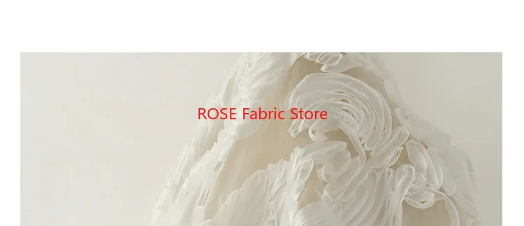 1야드 대형 꽃무늬 거즈 메쉬 자수 원단 드레스 플러피 스커트 DIY 재봉 디자이너 원단