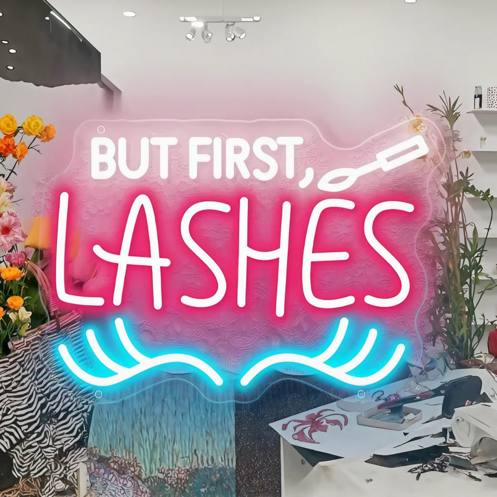 But first brow's Neon Sign Led Wall Beauty Room Decor Neon Light USB Beauty Solon Lash Brow's Room Decoration LED Business Signs