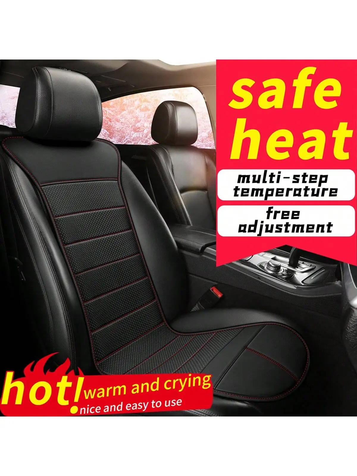 Auto Heizkissen Winter Einzelsitz Auto elektrische Heizkissen Sitzkissen 12V24V Universal Heizweste