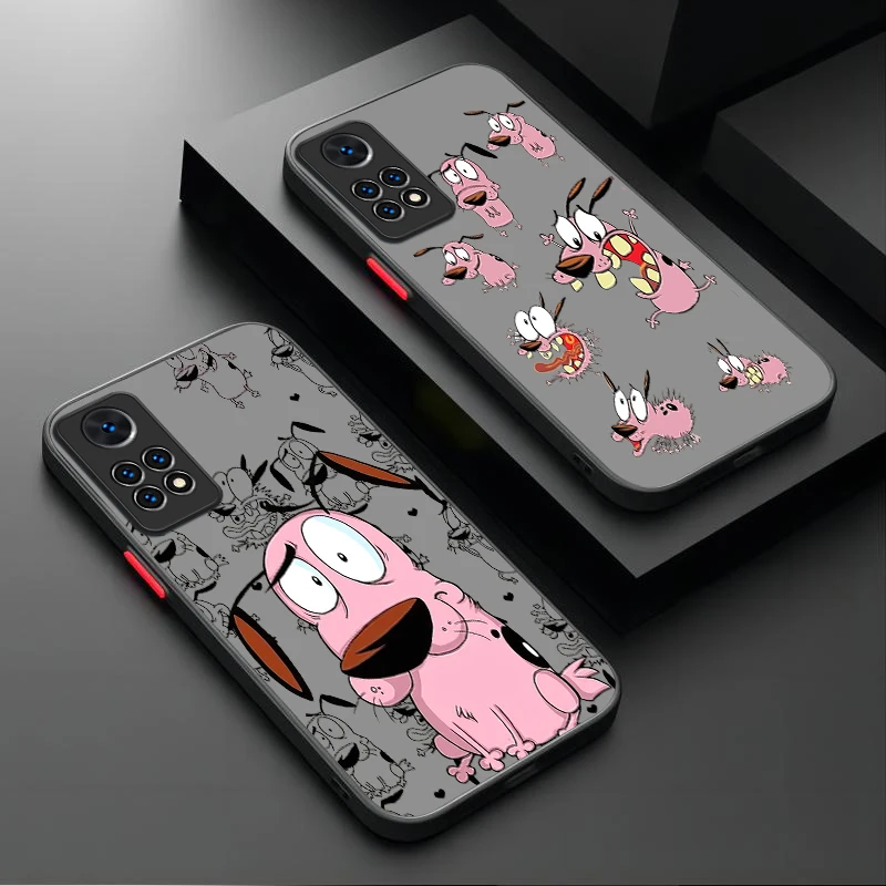 Courage The Cowardly-Dog Case For Xiaomi Redmi Note 13 12 Pro Plus 4G 5G 12S 11S 11 10 10S 9 9S 8 Redmi 12 13 13C 12C A3 A3X