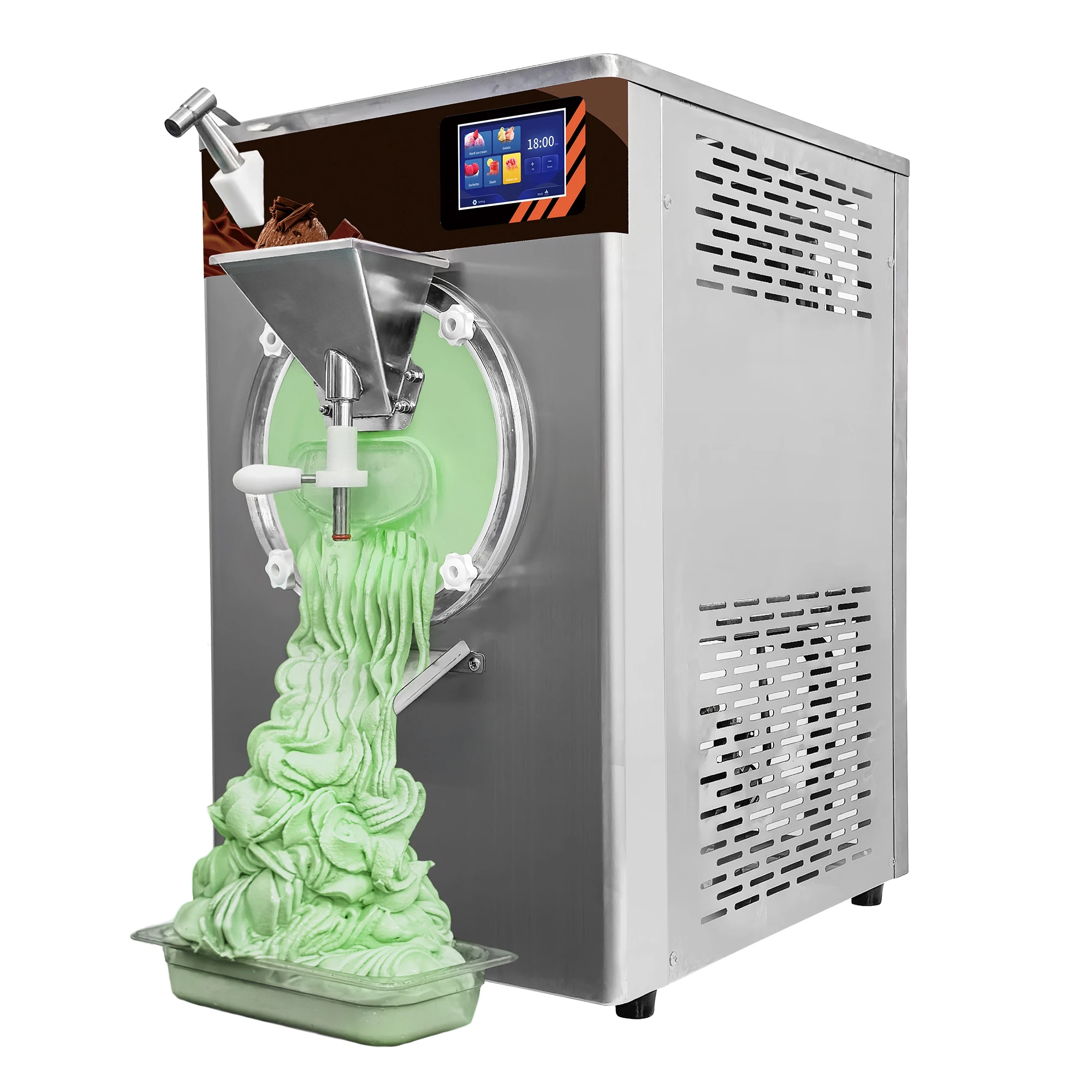 AIC-116H Stainless Steel Commercial Hard Ice Cream Machine 220V Ice Cream Freezer