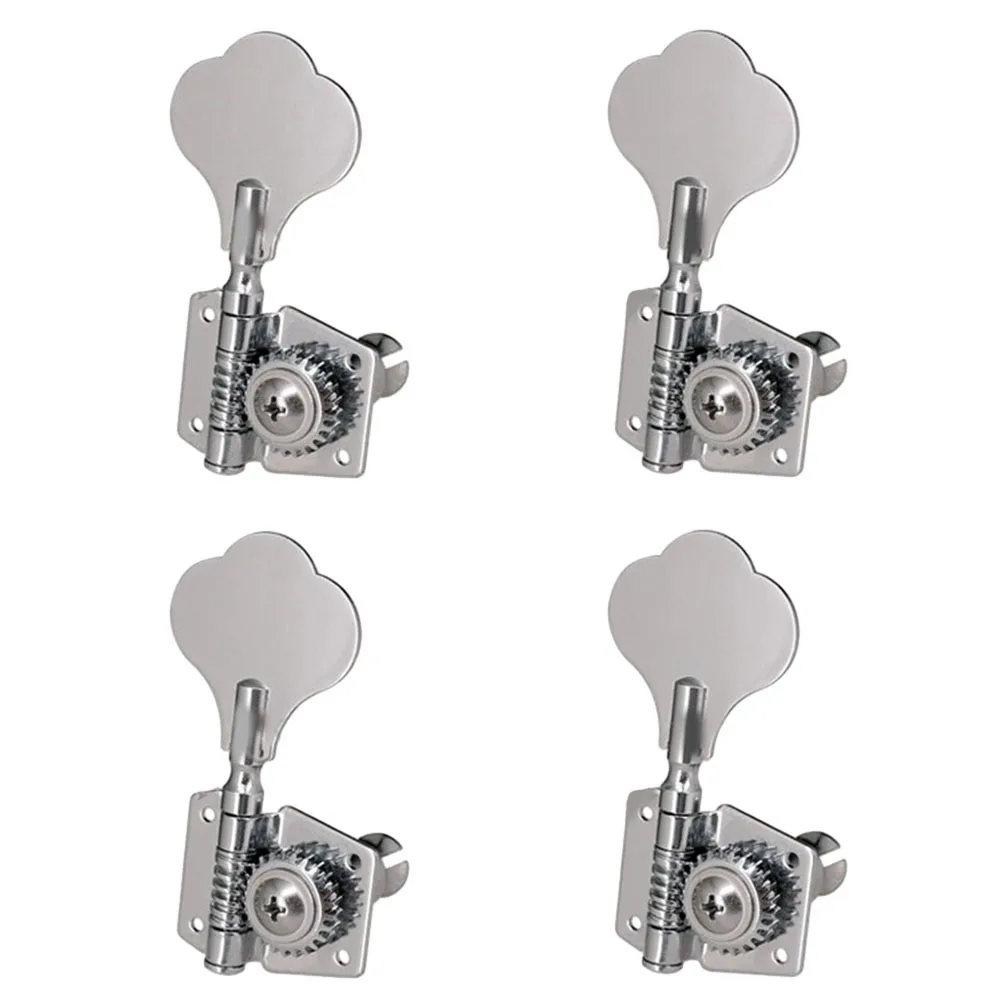 Open Style Electric Bass Guitar Tuning Pegs 4R4L2R2L with Metal Construction and Heavy Duty Gear for Reliable String Control