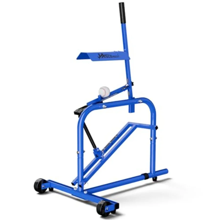 

Baseball Pitching Machine with Wheels 11 Adjustable Angles 2540 MPH Speed Control No Electricity Required Softball Pitching Mac