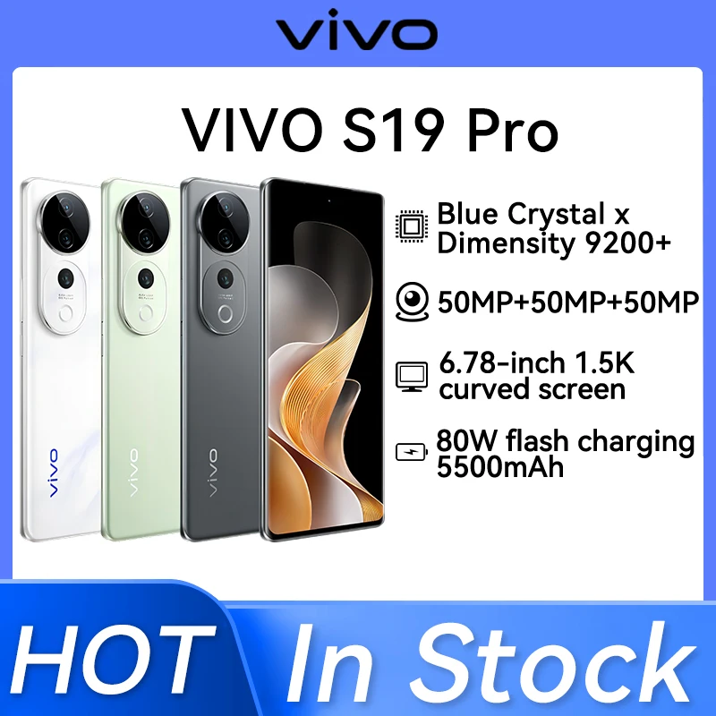 VICalculator-S19 Pro Dimrespond9200 + Octa-Core, Original, Neuf, 6.78 ", 2800 × 1260 AMOLED, 120Hz, 50MP x 2 + 8MP, 5500mAh, 80W, NDavid