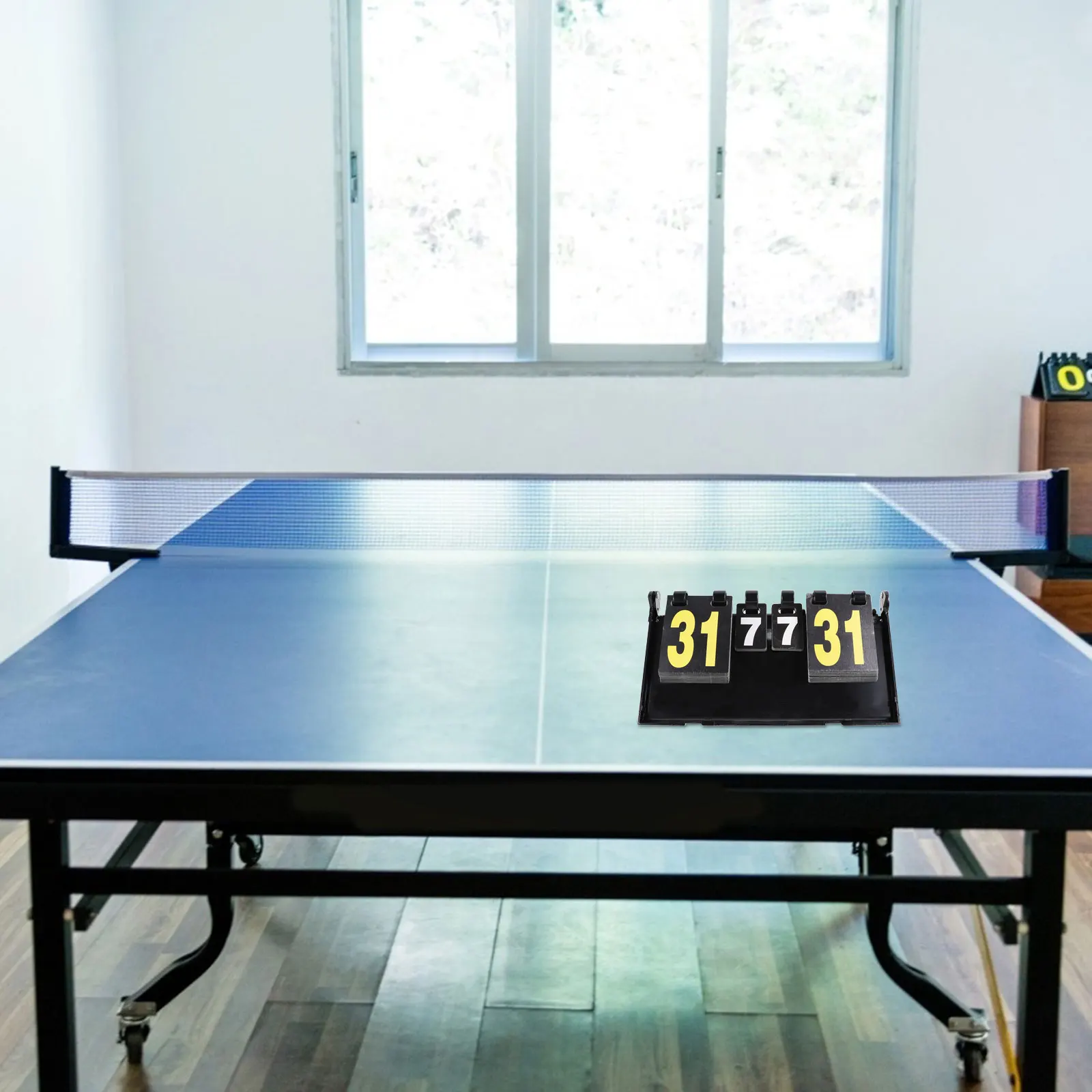 

Plastic Scoreboard Keeper 4- Flipper Special Cardboard Core Durable Sports Team Use Easy Clean Reusable Long Life Clear