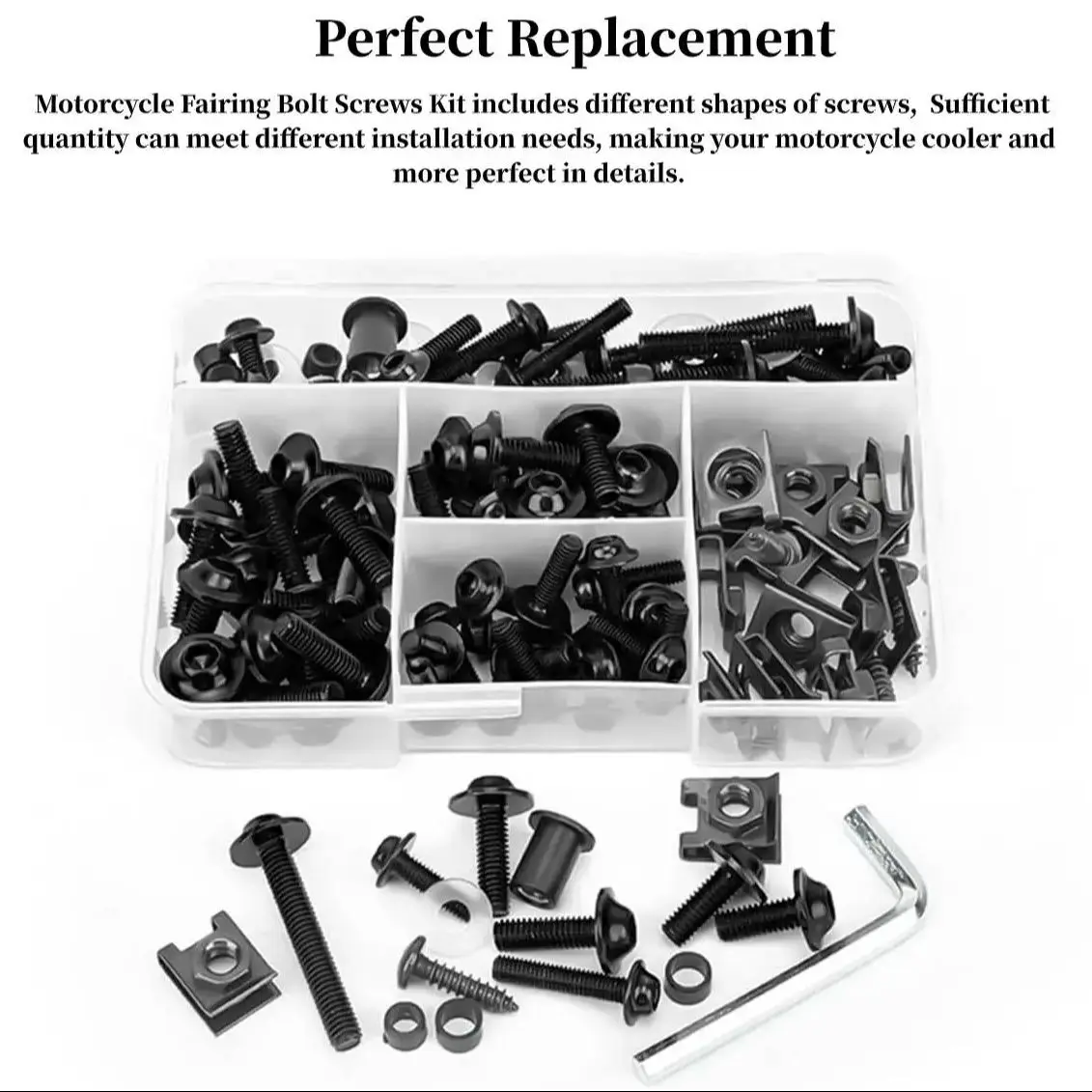 195Pcs Motorcycle Accessories Aluminum Fairing Bolt Screws Kit Nut Clips For Yamaha YZFR1 YZFR3 YZFR6 YZFR125 YZF R1 R3 R6 R125