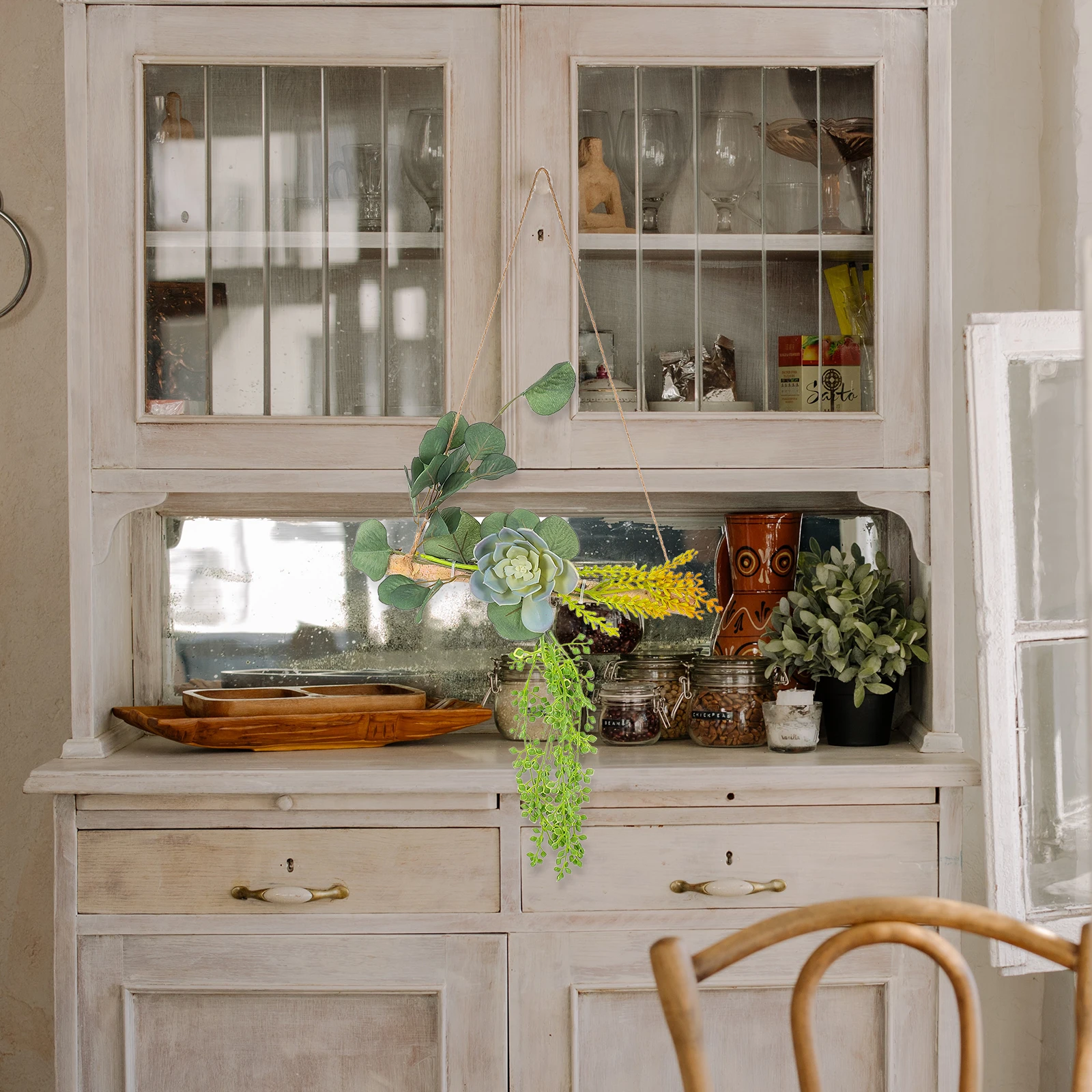 

Simulation Succulent Wall Decor Artificial Plant Vine Home Adornment Indoor nament Year Round Fresh Realistic Texture Easy Care