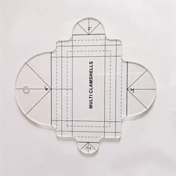 1pc Acrylic Sewing Ruler # HG00623 Quilting Template Special-shaped Patchwork Ruler Measurement Sewing Accessories And Tools