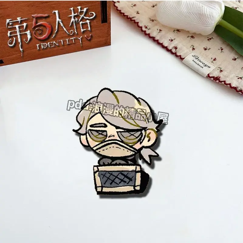 6PCS Anime Identity V Badge Brooch Pin Aesop Carl Prisoners Clothes Backpack Decoration Lapel Personalized Chest Tag