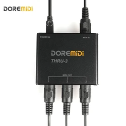 DOREMiDi MIDI THRU-3 Thru Box Controller Can Be Used To Convert 1 MIDI Input Into 3 MIDI Outputs with Standard MIDI 16 Channels