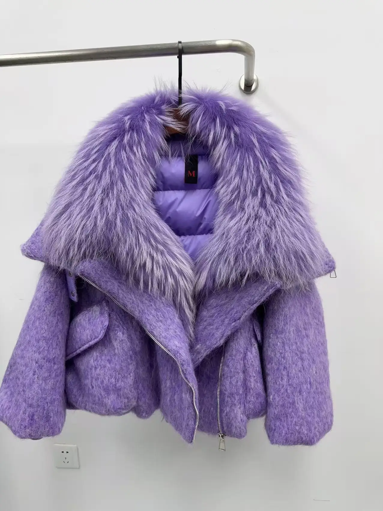 OFTBUY Luxury Short Big Fox Fur Goose Down Coat Female Natural Fur Puffer Jacket New Autumn Winter Thickened Warm Clothes Women