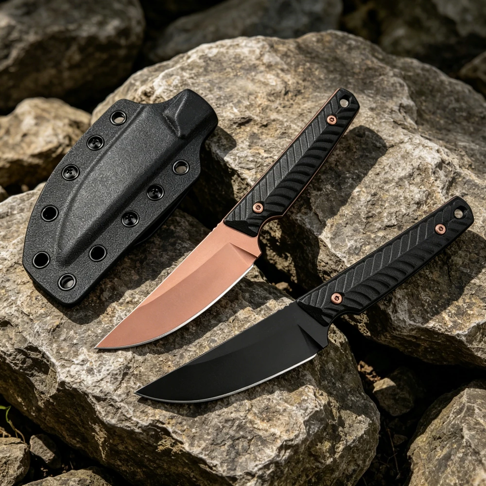 

Fixed Blade Knife Sheath 8Cr13MoV Blade G10 Handle Outdoor Mountaineering Climbing Jungle Exploration Multi-functional Tool