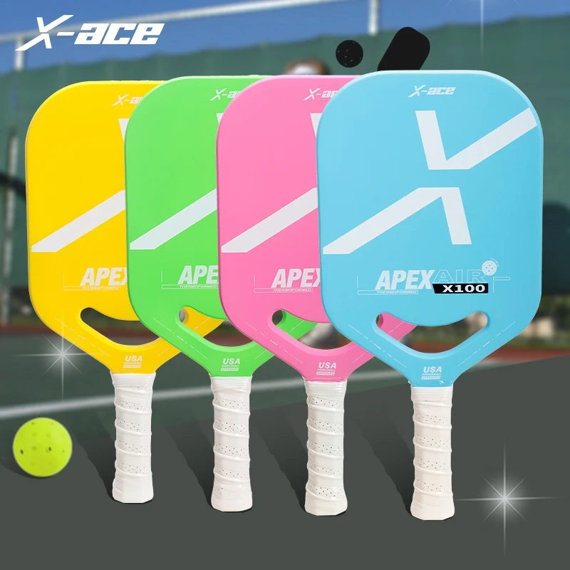 

X-ace X100 3K Carbon Pickleball Paddle, 4 Colors, Aerodynamic Throat Design, 20mm Thick, with Cover Bag