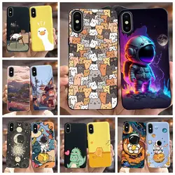 For Apple iPhone X Case iPhone XR Cute Spaceman Cartoon Cover Soft Silicone Phone Case For iPhone XS Max iPhoneX iPhoneXR Bumper