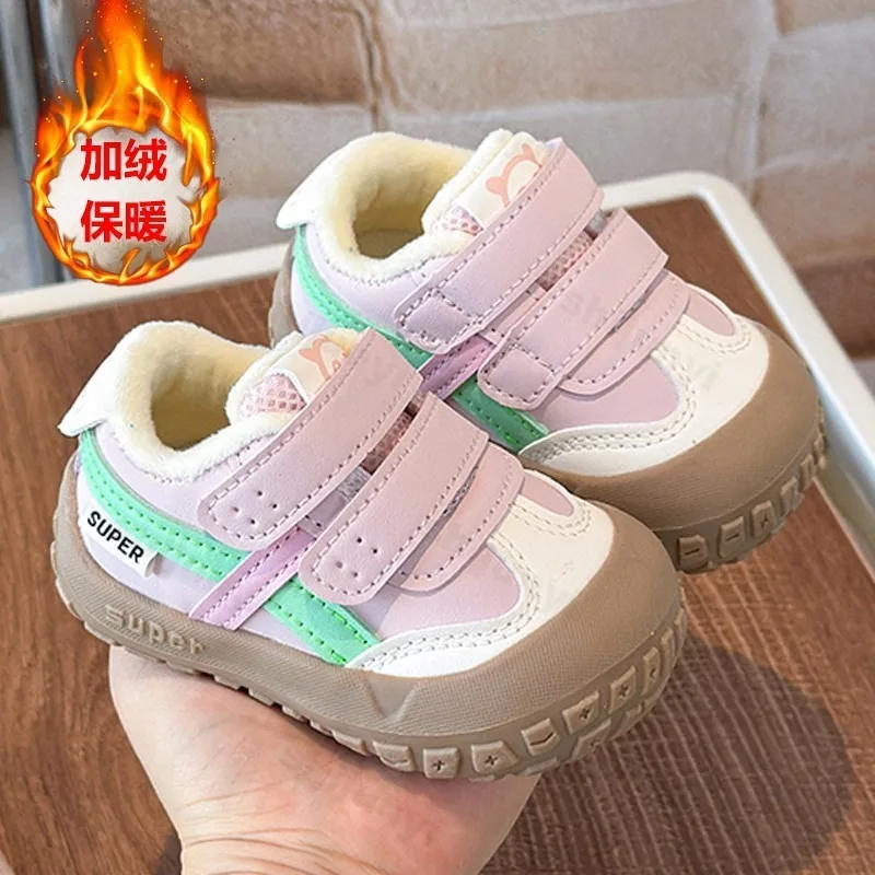 

Детская повседневная хлопковая обувь, осень-зима 2023, новая спортивная обувь в стиле ретро для маленьких девочек, детские нескользящие удобные кроссовки для малышей