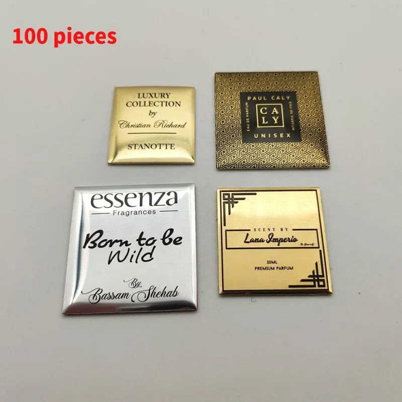 

10 0.Zhang. custom. Custom Private unique metal sticker perfume bottle aluminum labels women cosmetics package