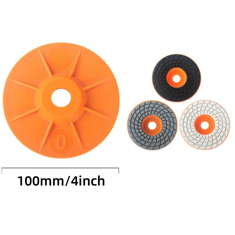 7 Stück 4" 100mm Schleifscheiben mit Schnallenverschluss für Nass- und Trockenpolitur, Flexible Scheiben für Stein, Quarz, Marmor, Granit, Beton-Schleifen – Detail 3