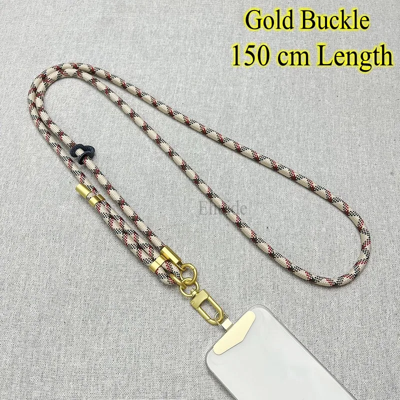 150CM Length Crossbody Neck Cord Lanyard 8MM Diameter Detachable Wrist Strap Hang Anti Lost Cell Phone Case Outdoors Chain Rope