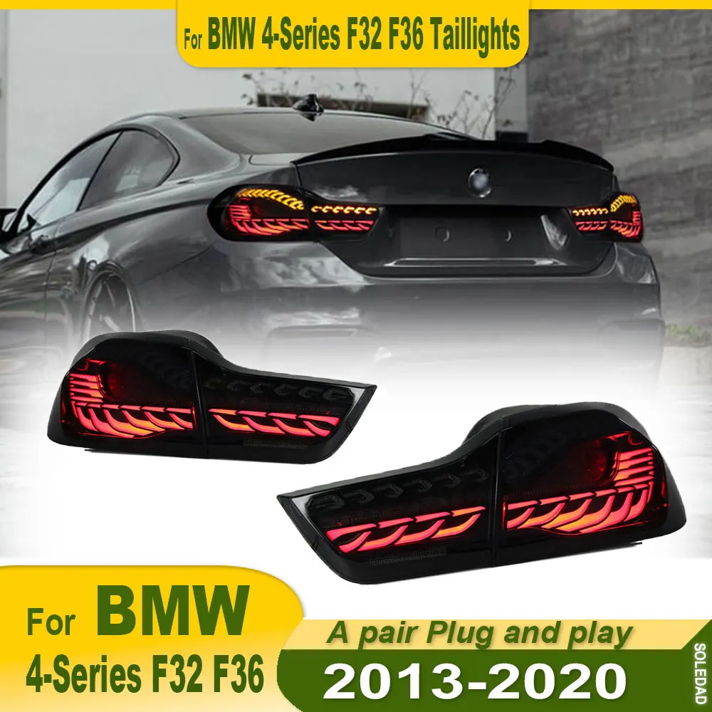 2pcs Car Accessories Led Tail Lights For BMW 4 Series M4 F32 F33 F36 F82 F83 2013-2020 Rear Lamp Plug And Play DRL Signal Brake