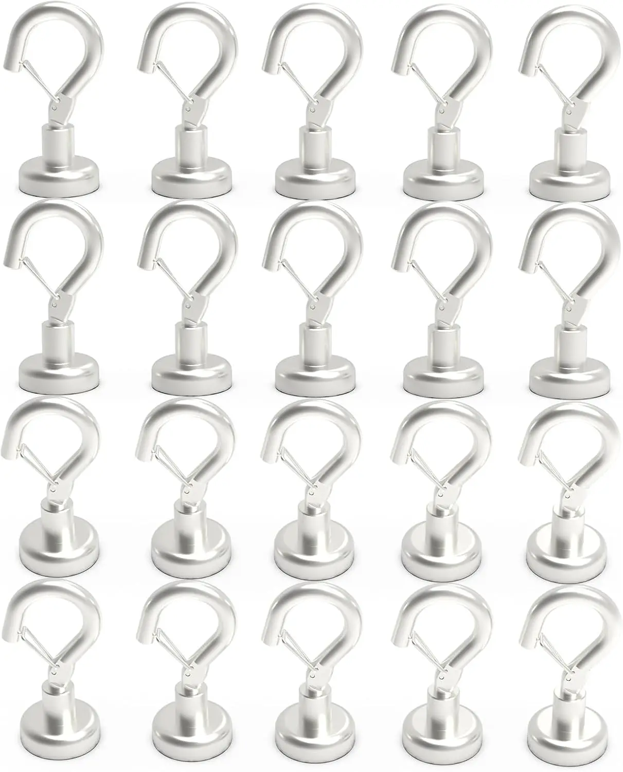 

Magnetic Hooks Heavy Duty 22lbs with Snap, Strong Magnet Hooks for Hanging on Refrigerator, Cruise Cabin, Kitchen, Office, 20