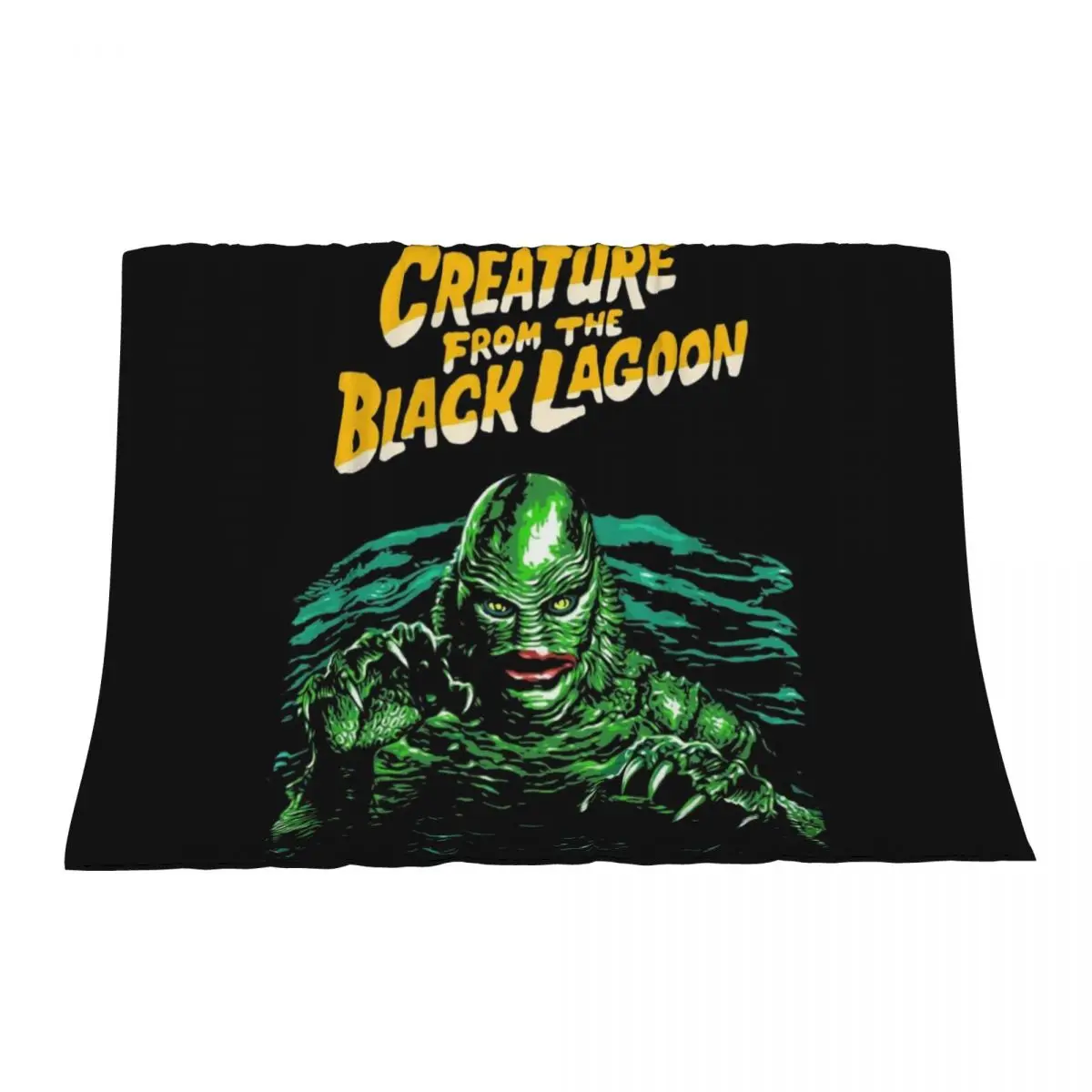 

Retro Vintage Creature from the Black Lagoon Throw Blanket funny gift Large anime Blankets
