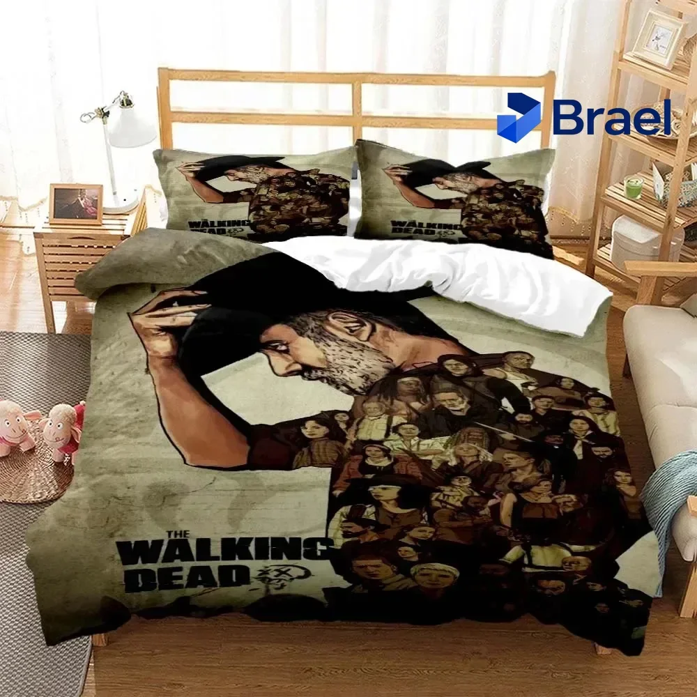 Exquisite Horror Die Walking Dead Printed Bedding Set Luxury Queen Bedding Set Soft And Comfortable Customized Bedding Set For B