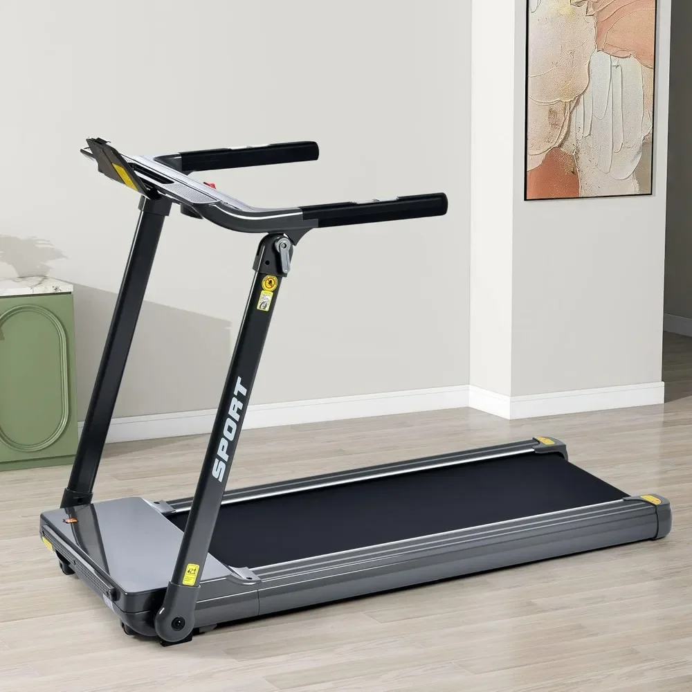 Compact 3.5HP Electric Treadmill with Foldable Design, Motorized Walking Pad, and Incline Feature - Ideal for Home Gym Fitness