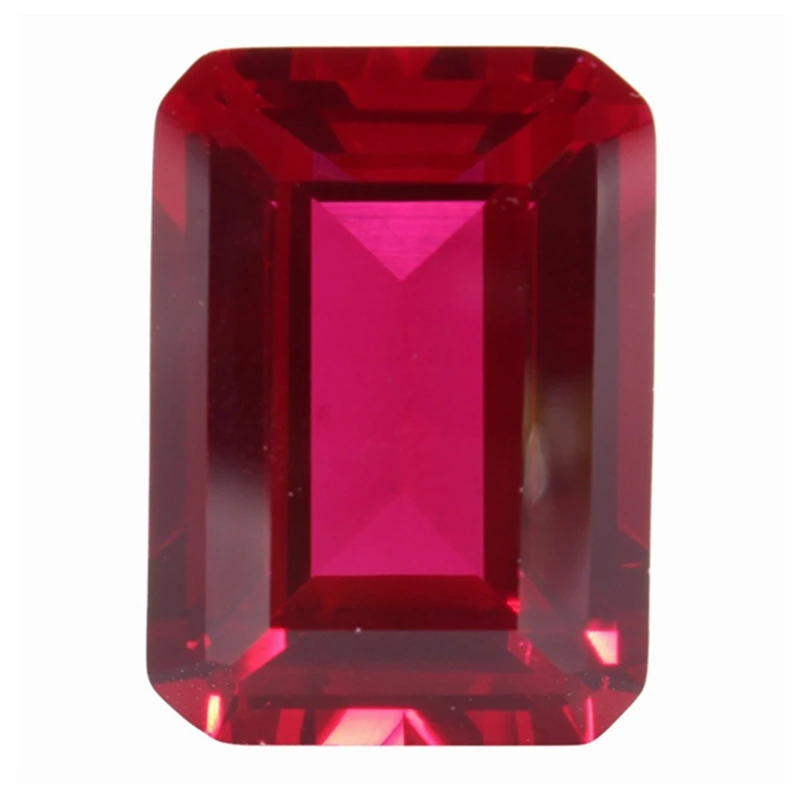 Natural Pigeon blood Ruby Pass UV Test Ruby 12x16mm 12.50 Cts Sri-Lanka VVS Emerald Cut pietra preziosa sciolta per perline di gioielli