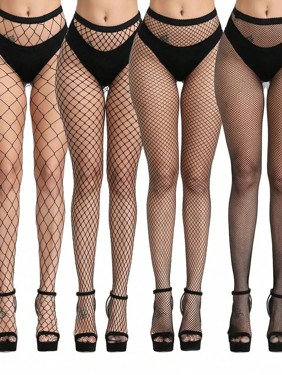 Medias de rejilla sexys para mujer, para la vida diaria, pantimedias de malla de cintura alta, ajuste delgado, cómodas, adecuadas para todas las estaciones, citas, fiestas, bailes, moda, personalizadas, sexys, versátiles