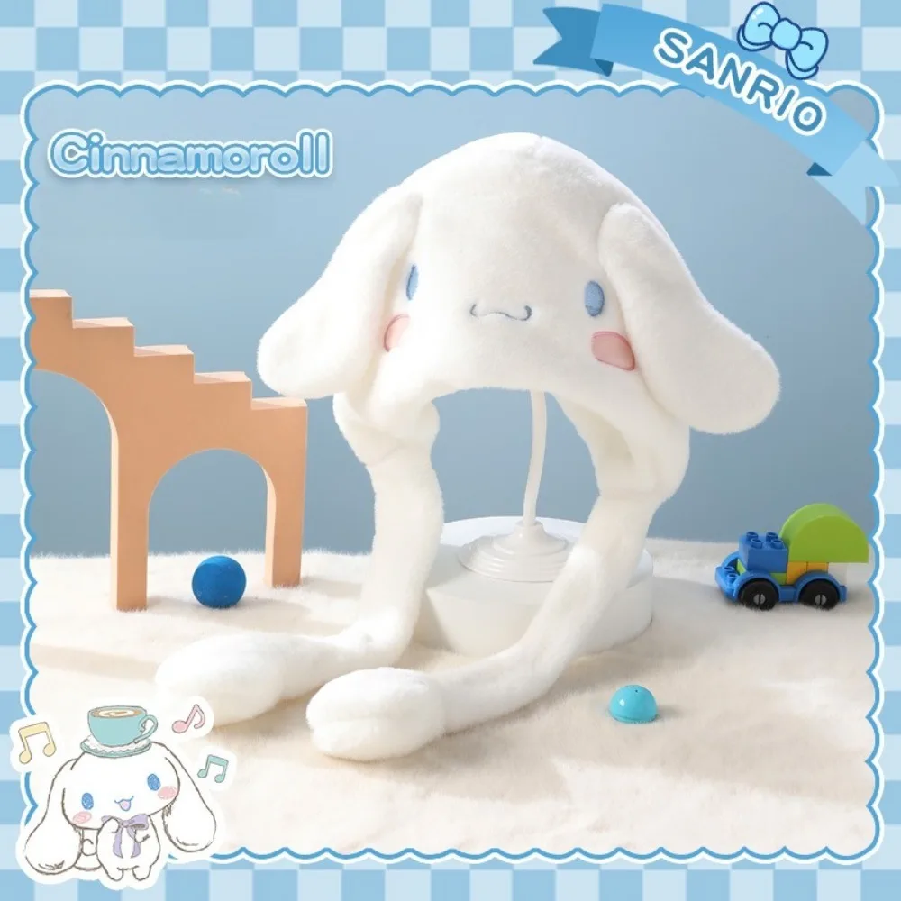 Sanrio Adult Hat Women's Fashion Autumn/Winter Cold Protection Warm Cartoon Cute Plush Korean Pneumatic Ear Cap