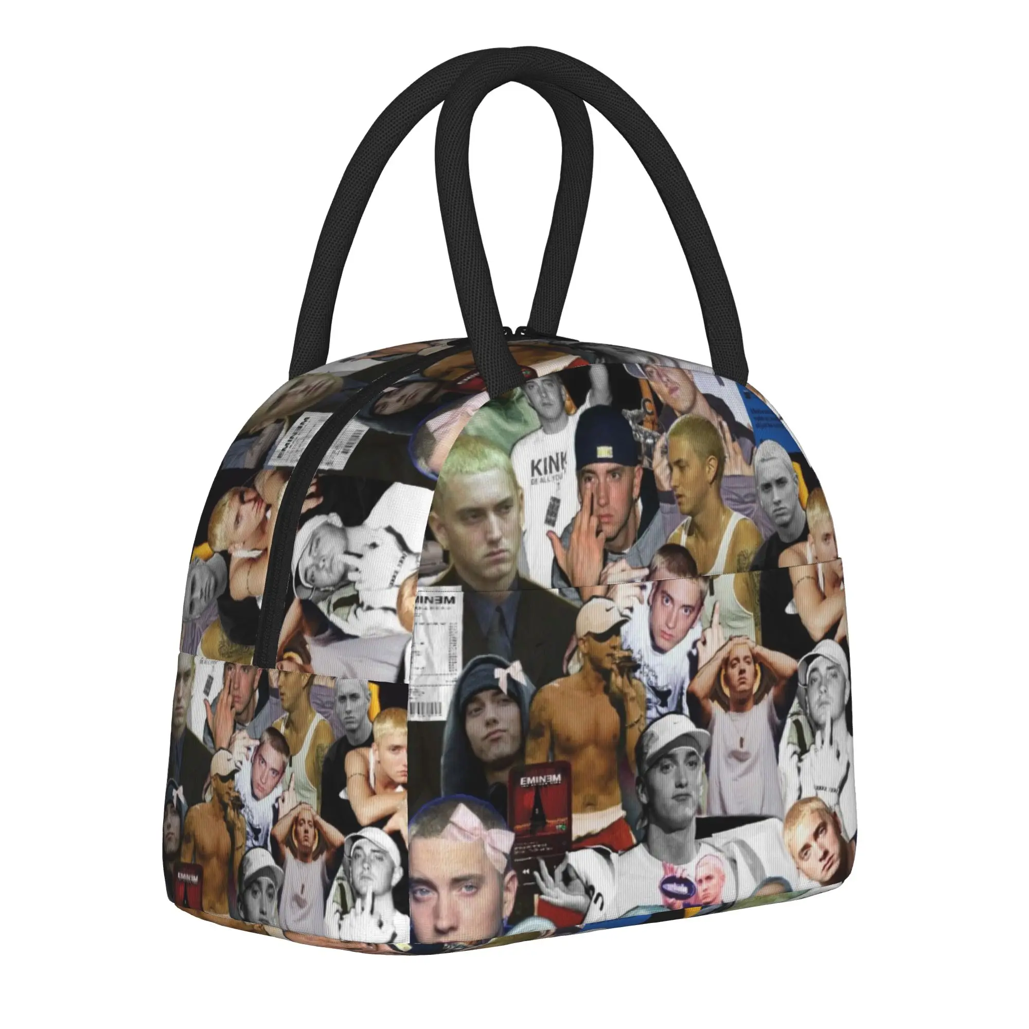 Eminem Merch Insulated Lunch Bags For Picnic  Food Box Reusable Cooler Thermal Bento Box