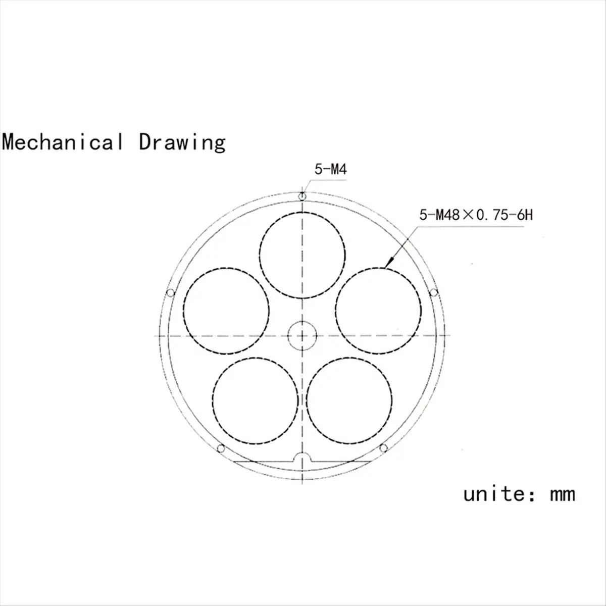 AT42 Telescope Filter Wheel Metal Filter 5 Positions for Telescope Eyepiece for Astronomical Telescopes 1.25inch