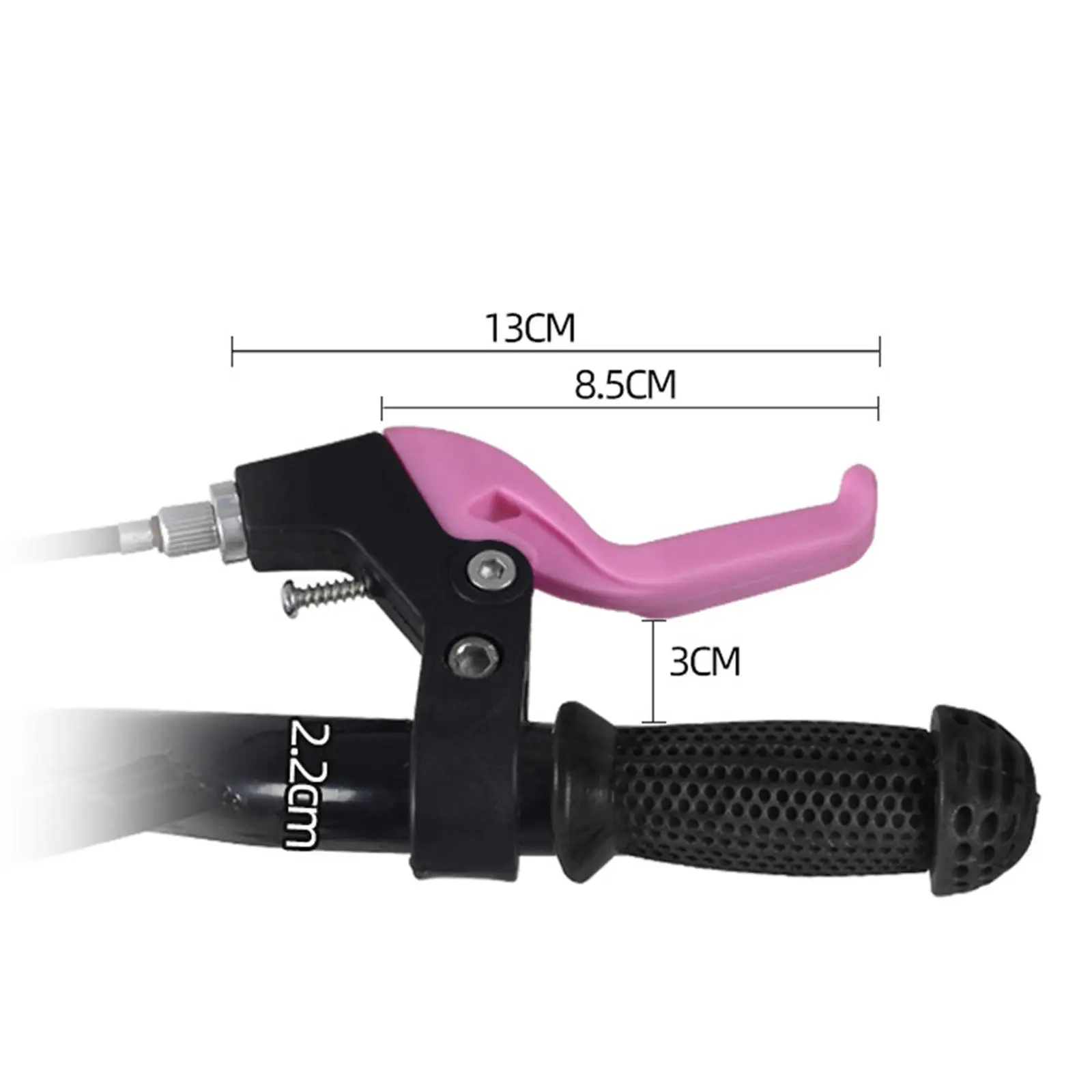 Kids Bicycle Brake Lever Three Finger Pink Replacement 1 Pair Kids Bike Brake Lever Set Childrens Bike Brake Lever Spare Parts