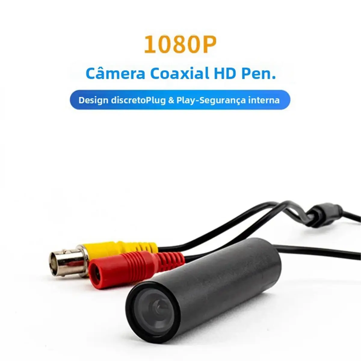 ABAN 2MP HD Mini CCD Metal Pen Camera Day Night Vision, IP66 Waterproof, BNC Interface Indoor Outdoor Camera