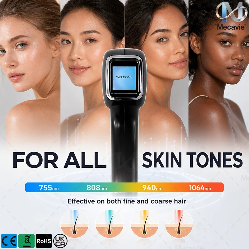 New 4-in-1 Soprano Titanium Diode Laser Depilation Machine 6 Wavelength 755/808/810/830/940/1064nm Cold Painless  Depilation image 2