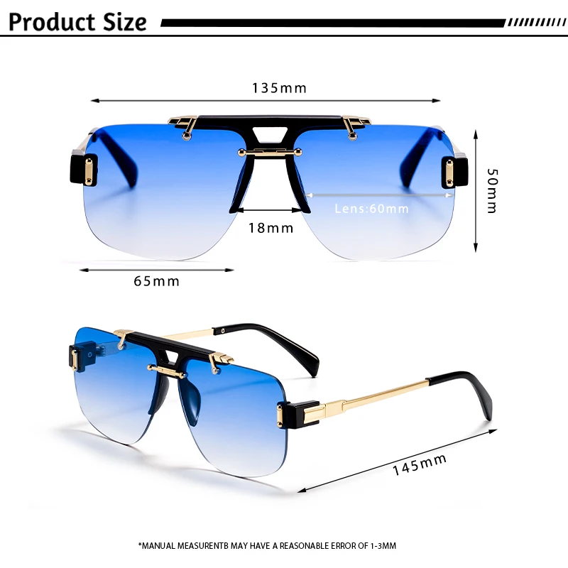 Caterside óculos de sol masculino plano ponte dupla design piloto óculos de sol moda na moda feminina festa decoração óculos uv400