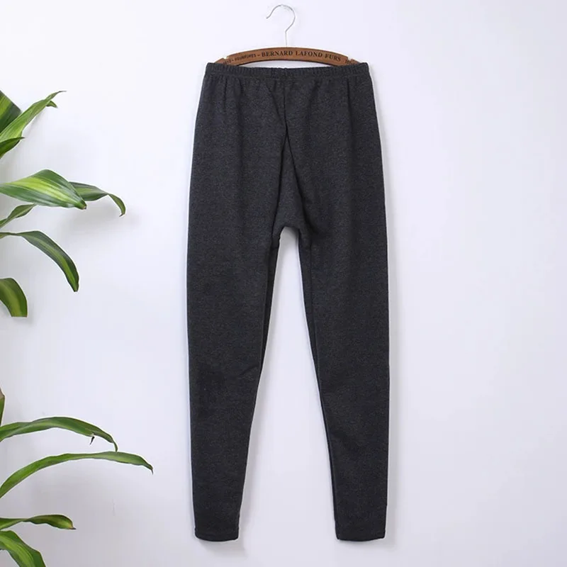 2025 Winter Thermal Underwear Long Men's Solid Color Plus Velvet Warm Tops + Pants Sets Thick Comfortable Soft Underwear Outfit