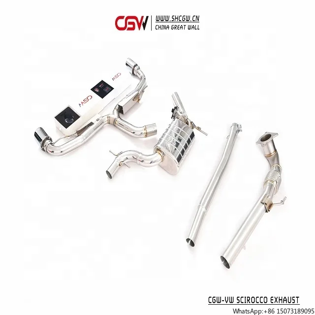 

Гибкая выхлопная система Sound Cut Out с двойными хромированными насадками из нержавеющей стали для Scirocco 2.0T R Style 2009 года