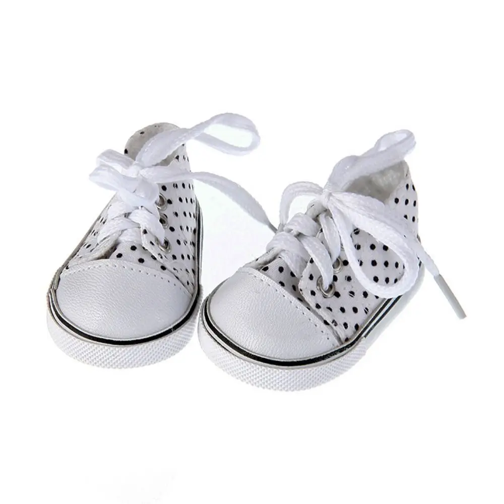 Shoes for Dolls Accessories Lace-up Doll Canvas Shoes Mini Kawaii Doll Sneakers 7CM Cute Mini Casual Shoes Blythe Doll Toy