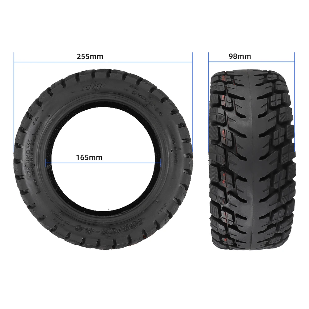 ULIP 11 Inch 100/65-6.5 Tubeless Tire Widened & Thickened Vacuum Tire Off-Road Tire with Nozzle Anti-slip Electric Scooter Wheel