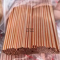 Red Copper Pipe Copper Tube OD3~30mm ID1~28mm Hollow Straight Round Thin Tube Copper Capillary Tube Piping Diy Metal Customized