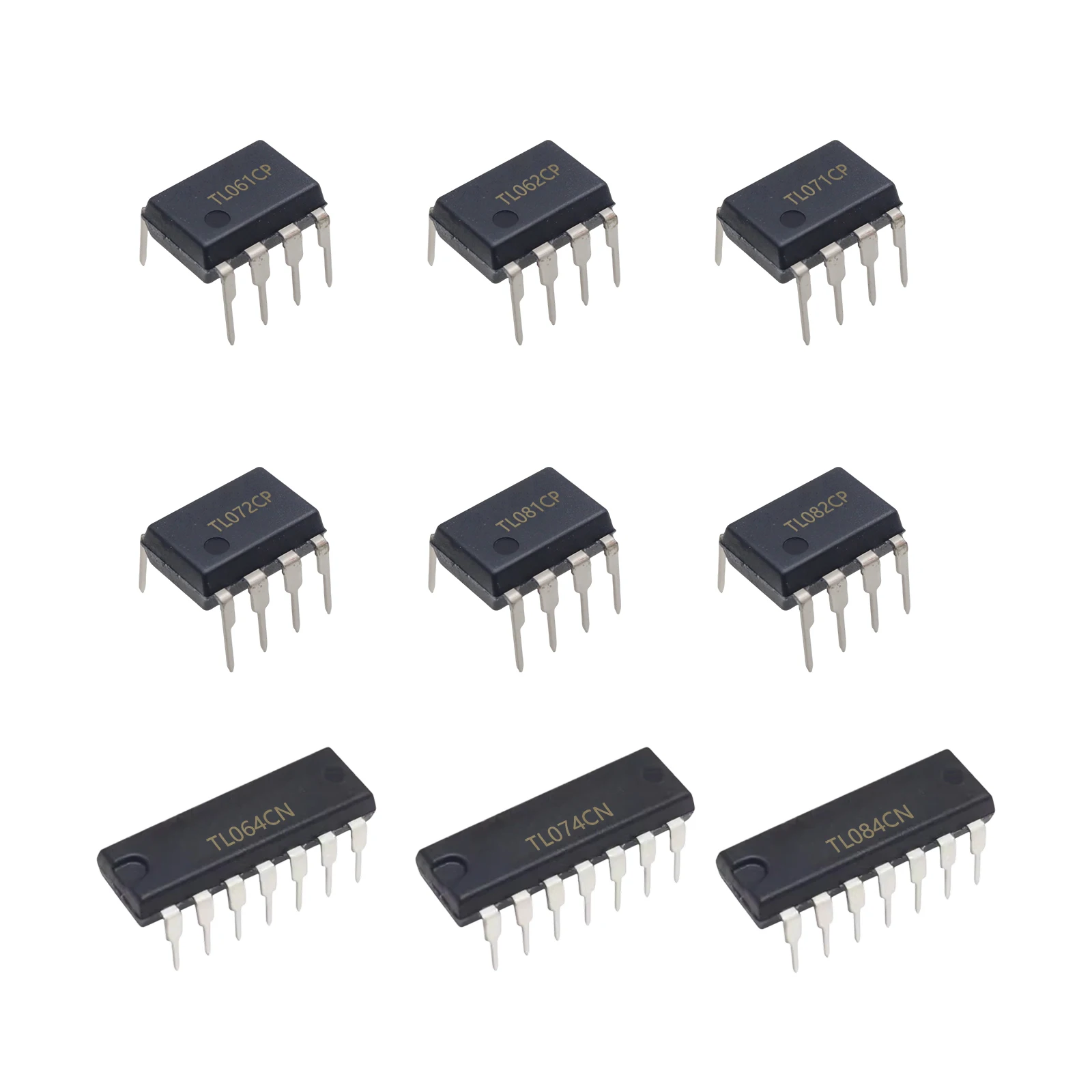 9 Values Op Amp Kit LM358P LM324N UA741CN NE5532P TL062CP TL064CN TL072CP TL074CN TL082CP TL084CN DIP-8/-14 Total 45 Pcs