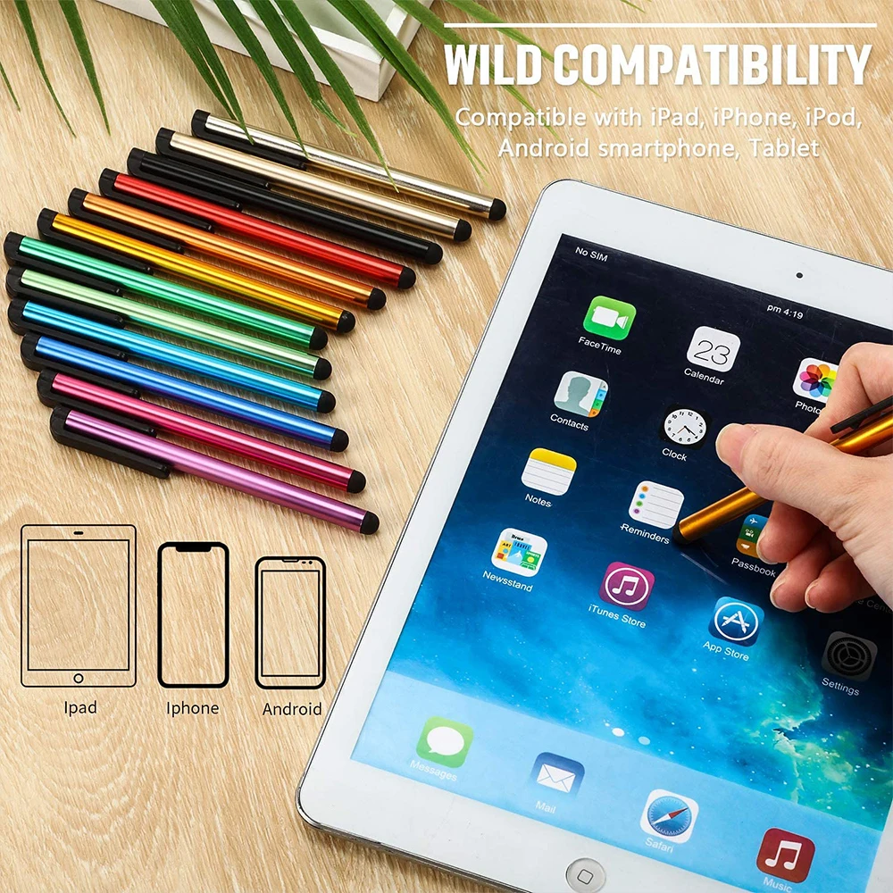 Universal Stylus Pen For iPhone 13 iPad Pro Samsung Tablet Android Portable Touch Pen For All Capacitive Screen With Pen Clip