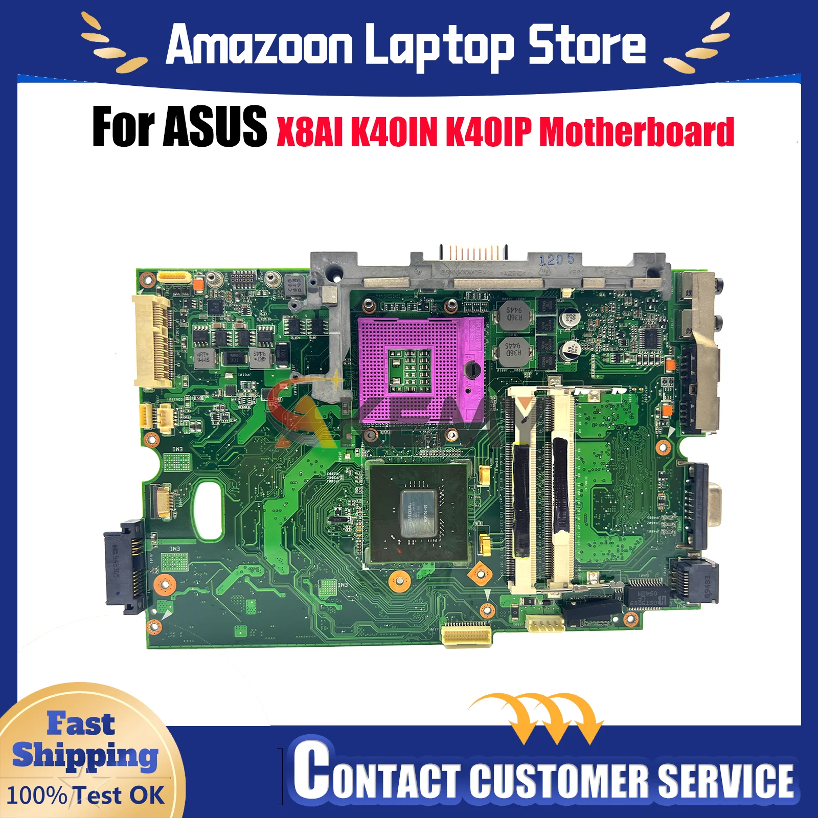 

Материнская плата K40IN для ноутбука ASUS K40IE X8AI K40IN K40ID K40I K40IJ, материнская плата для ноутбука, 100% тестирование, ОК, быстрая доставка, высокое качество