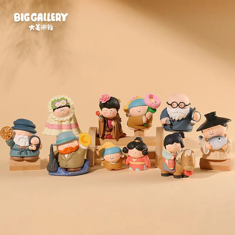 THE GREAT ARTISTS Caja Sorpresa de Figuras de Acción Coleccionables, Figuras de Anime, Modelos de Escritorio, Juguetes Sorpresa