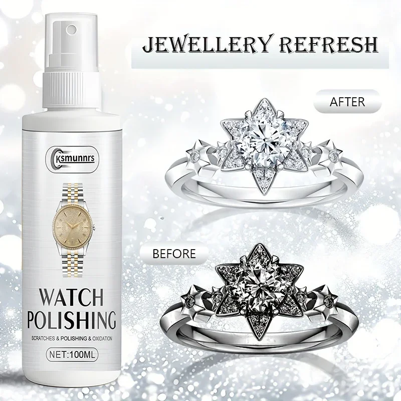 Fasilawei Jewelry Cleaning Solution Polishing Agent for Silver And Gold Jewelry Watch Bracelet Necklace Earring Care Kit